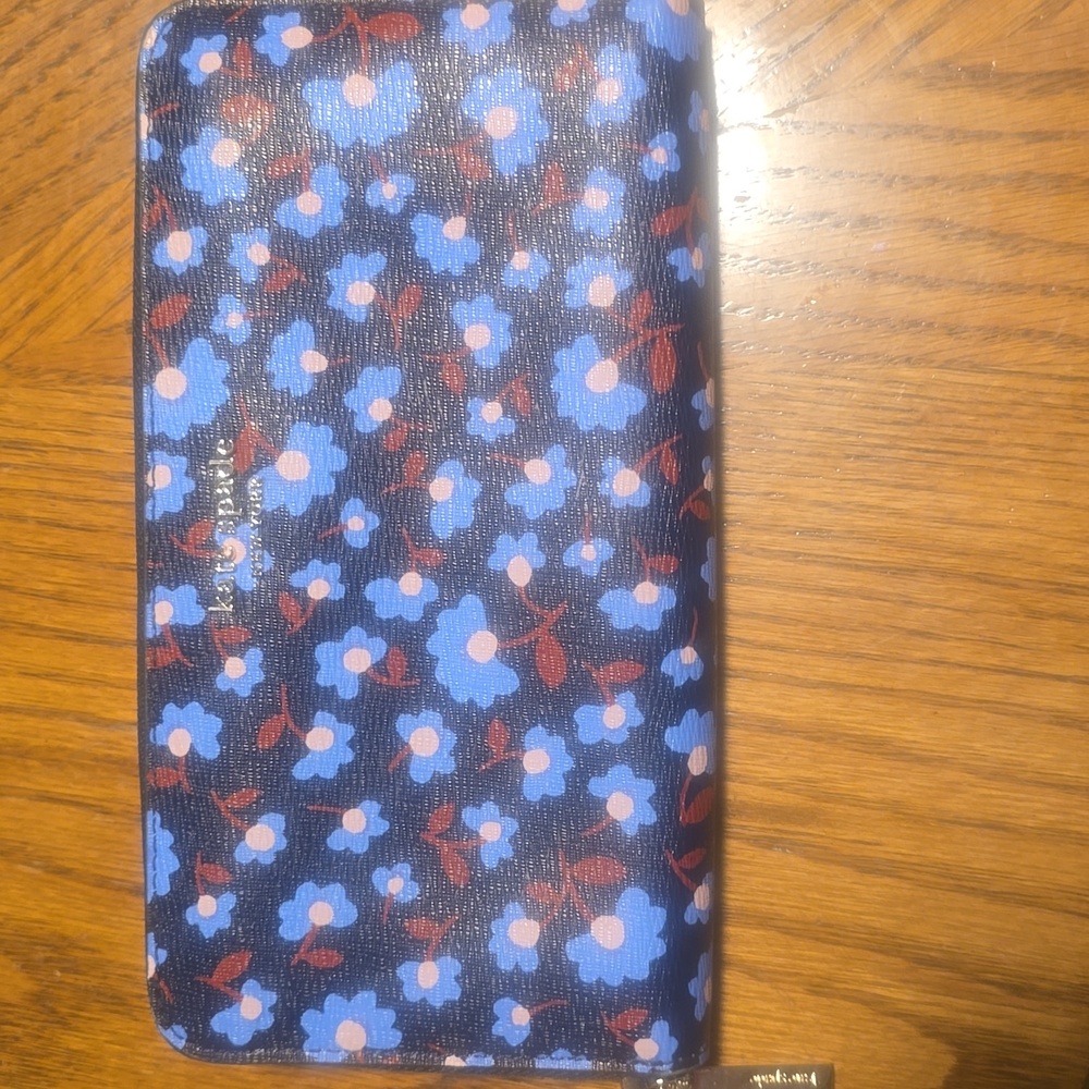 Kate Spade Floral Blue Wallet